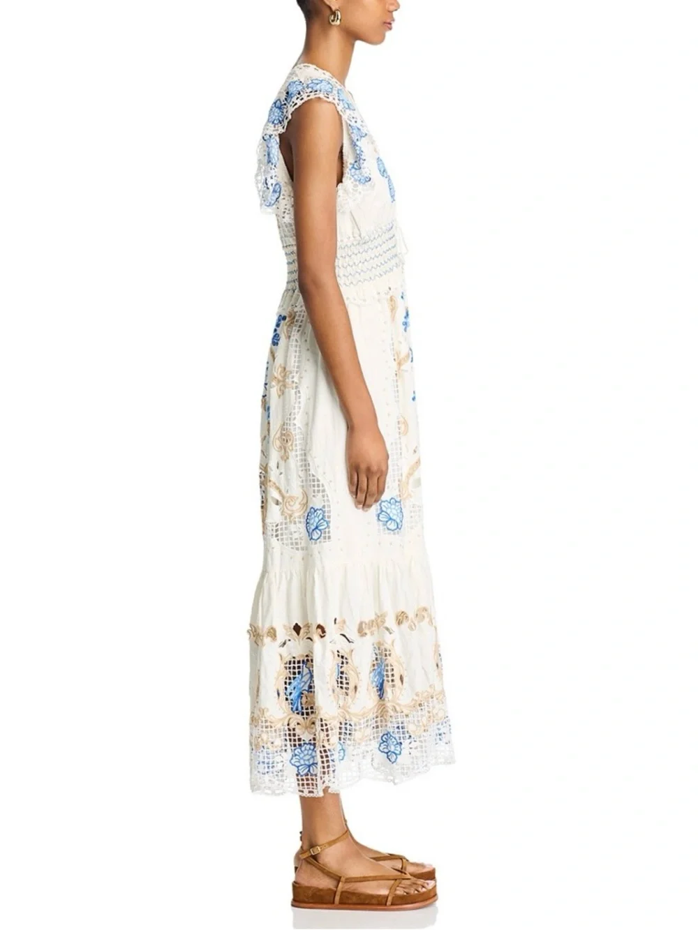 FARM Rio Romantic Richelieu Lace & Embroidery Maxi Dress, NWT π§π· - Picture 2 of 16